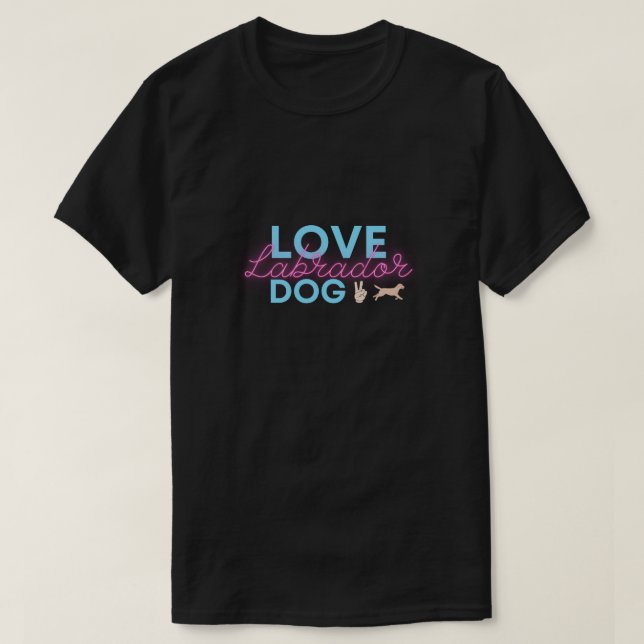 T-shirt LOVE Labrador DOG (Design devant)