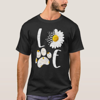 T-shirt Love Labrador Retriever Costume Chien Paw Daisy Fl