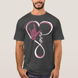 T-shirt Love Langue des signes Coeur