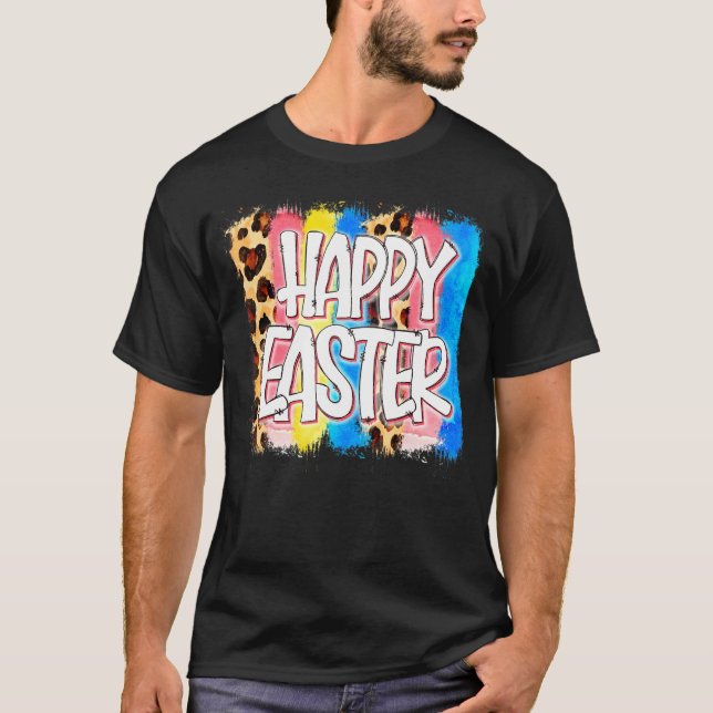 T-shirt Love Leopard, Happy Ears Bunny de Pâques (Devant)