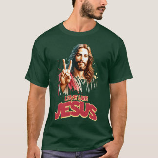 T-shirt Love Like Jesus Movie Poster Style funny