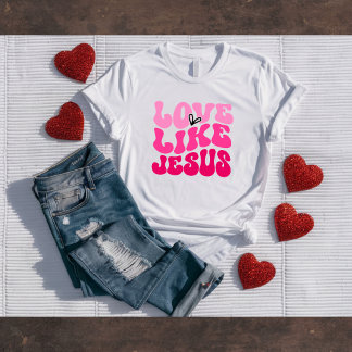 T-shirt Love Like Jesus Retro Valentine's Tee