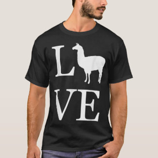 T-shirt Love Llama Alpaca Silhouette Llamas Lover Propriét