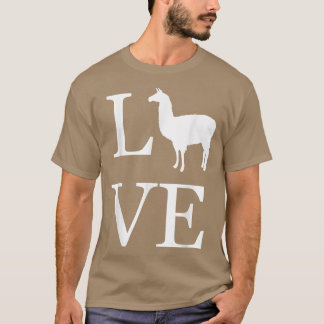 T-shirt Love Llama Alpaca Silhouette Llamas Lover Propriét