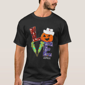 T-shirt Love LPN Nurse Life Nurse Halloween Citrouille eff