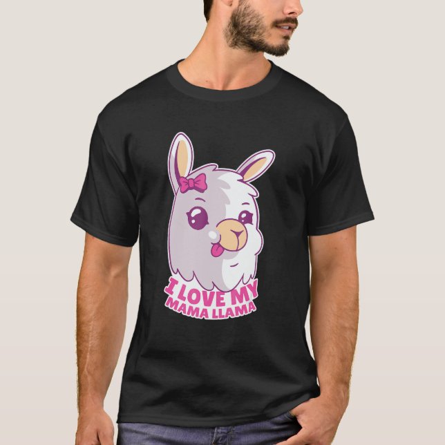 T-shirt Love mama Llama (Devant)