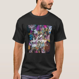T-shirt Love Marine Flowers, corail mou,