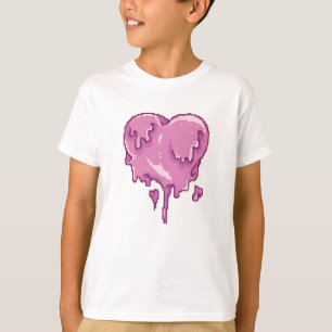 T-shirt Love Melt Pixel Art