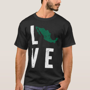 T-shirt Love Mexico Carte Mexicaine Grito de Dolores Indep