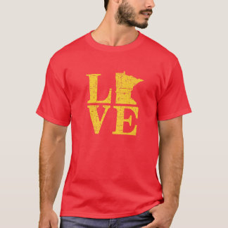 T-shirt Love Minnesota Vintage MN Gopher State Pride