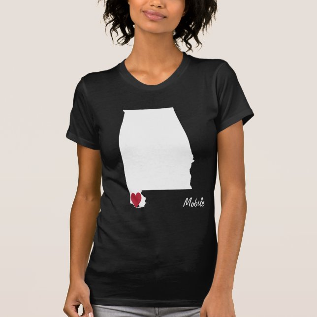T-shirt Love Mobile Alabama Chemise (Devant)