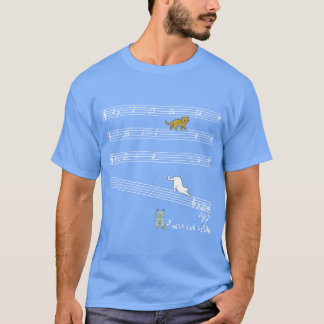 T-shirt Love Music Chat Jouer Sur Musicien