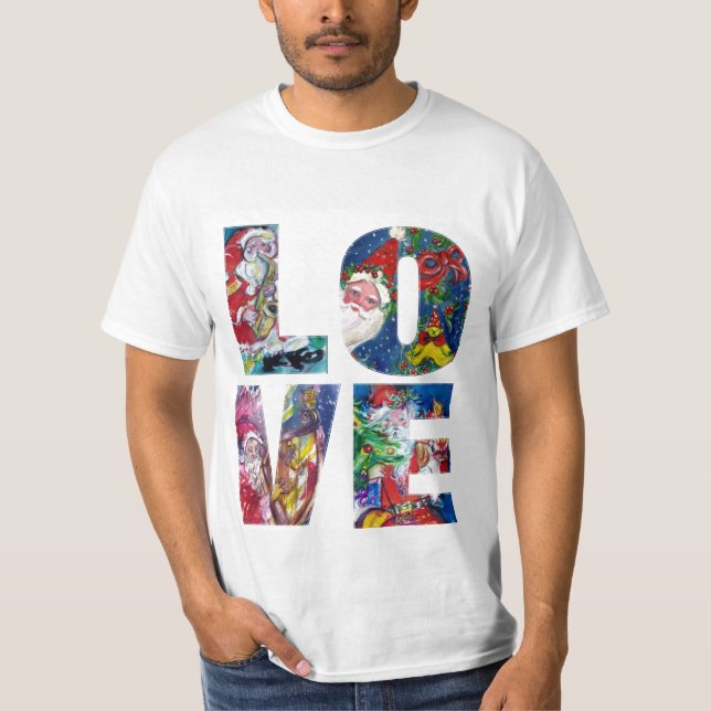 T-SHIRT LOVE MUSICAL PÈRE NOËL XMAS PARTY (Devant)