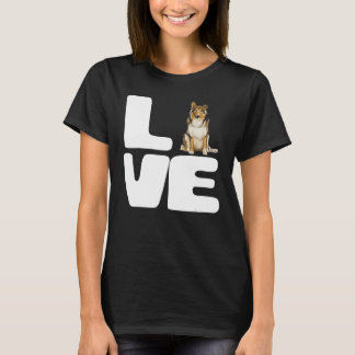 T-shirt Love My Collie Amoureux des chiens Cadeau