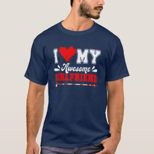 T-shirt Love My Cool Girlfriend Saint Valentin Couples