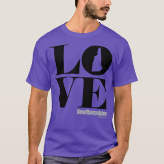 T-shirt Love NH black carré
