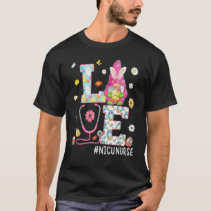 T-shirt Love Nicu Nurse Bunny Gnome Oeufs de Pâques Chasse