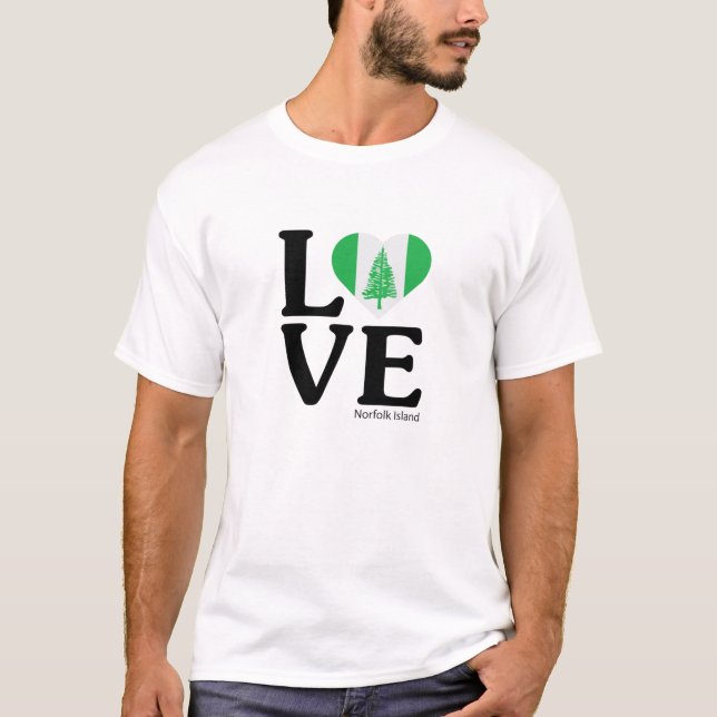 T-shirt Love Norfolk Island (Devant)