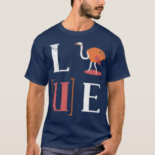 T-shirt Love Ostrich