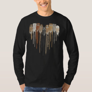 T-shirt Love Owl Feather Heart Amérindien Amérindien Améri