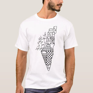 T-shirt Love Palestine Ma patrie Carte palestinienne Kufiy
