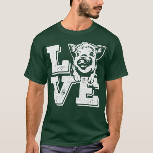 T-shirt Love Pigs - I Love My Pig Maman and Dad Premium
