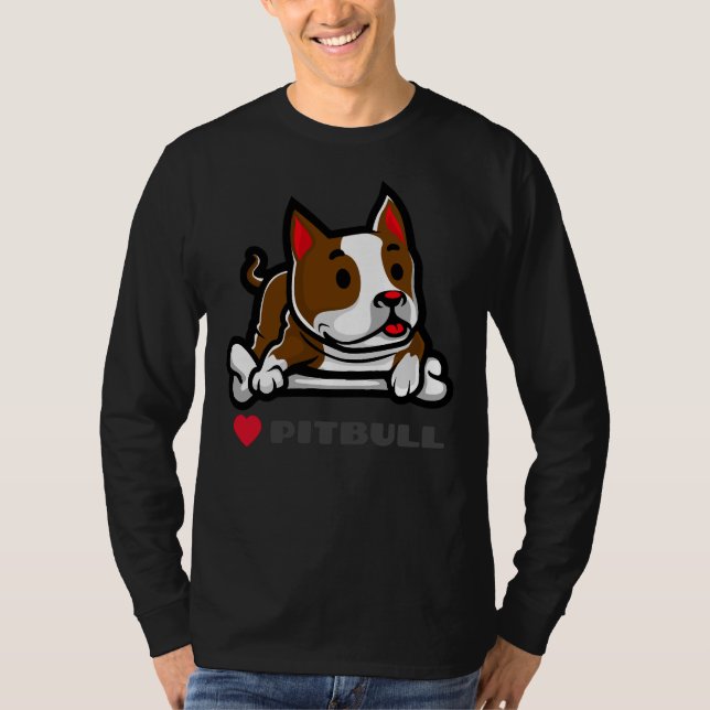 T-shirt Love Pitbull Masque Visage Masque Lavable Masques  (Devant)