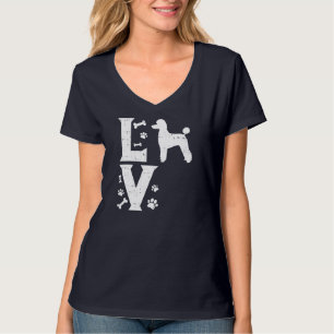 T-shirt Love Poodle Standard Miniature Toy Amoureux des ch