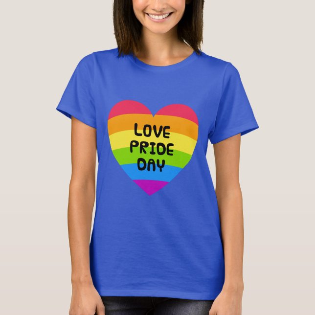 T-shirt Love Pride Jour bleu femmes (Devant)