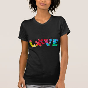 T-shirt LOVE Puzzle Pièces Coeur Sensibilisation sur l'aut