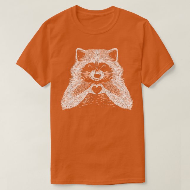 T-shirt Love Raccoon (Design devant)