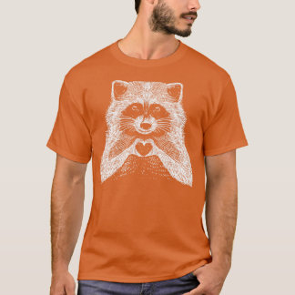 T-shirt Love Raccoon