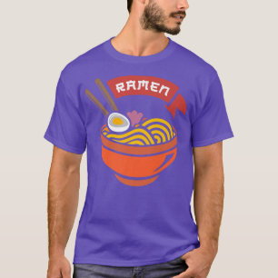 T-shirt Love Ramen nouilles japonaises Kawaii Anime Chat F