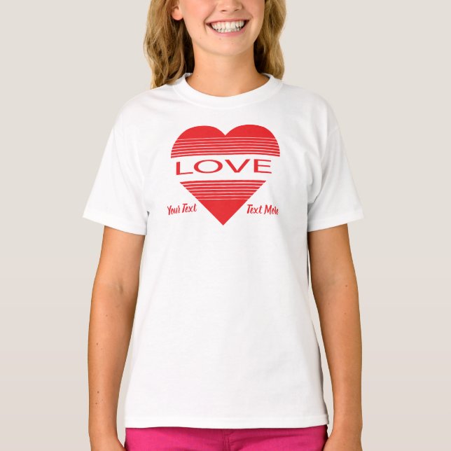 T-shirt Love & Romance Concept Design with Heart Elements (Devant)