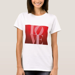 T-shirt Love Romance Rouge rose
