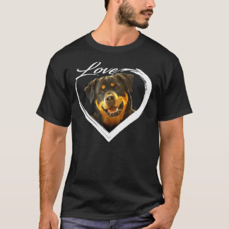 T-shirt Love Rottweilers Metzgerhund Rottie Chien Chien Lo