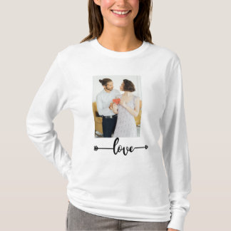 T-shirt Love Script with Arrow – Romantic Couple Tee