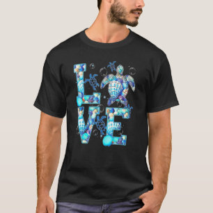 T-shirt Love Sea Turtle Beach Océan