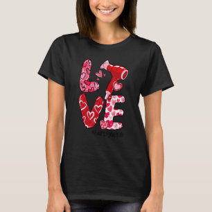 T-shirt LOVE Sèche cheveux Coeur Coiffeur Vie Valentine's