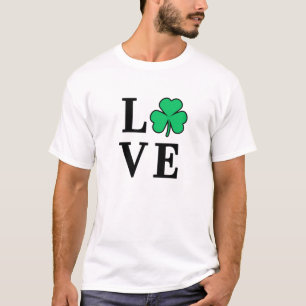T-shirt LOVE Shamrock Clover Irish Pride St Patrick's Day