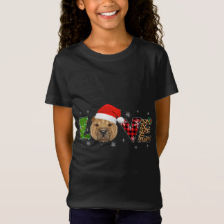 T-Shirt Love Shar Pei Puppies Xmas Pyjamas Plaid Leopard D