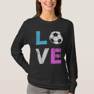 T-shirt LOVE Soccer American Team Fan Cadeau