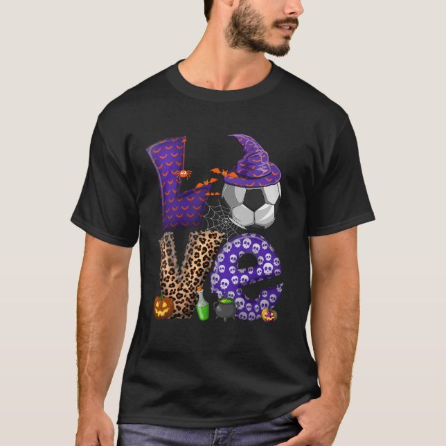 T-shirt LOVE Soccer Happy Halloween (Devant)