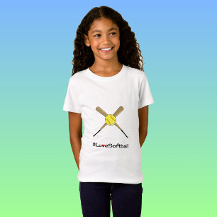 T-Shirt Love softball hashtag slogan sport