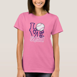 T-shirt Love Softball Ringer Shirt
