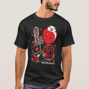 T-shirt LOVE Stethoscope Coeur NICU Nurse Life Valentine's