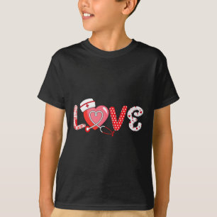 T-shirt Love Stethoscope Infirmière Vie Saint Valentin Inf
