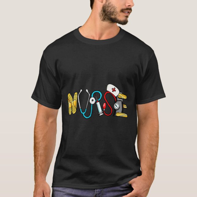 T-shirt Love Stethoscope Nurse Life Valentine Day Women  (Devant)
