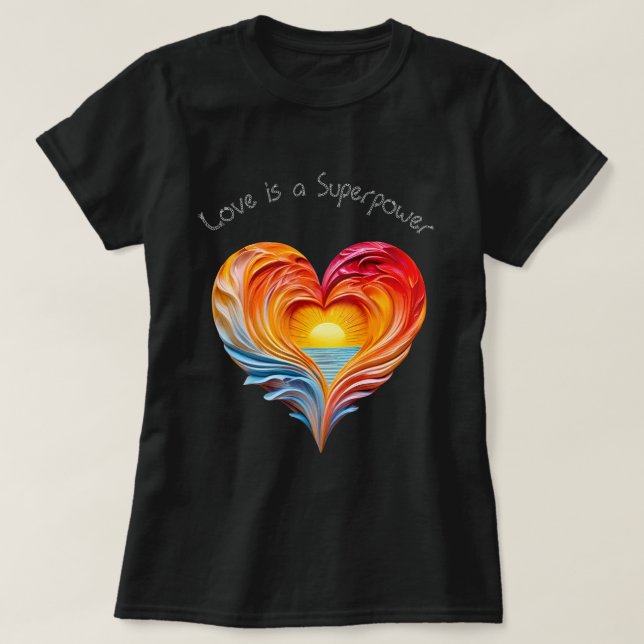 T-shirt Love Superpower 03 (Design devant)
