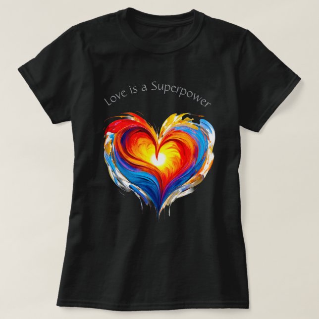 T-shirt Love Superpower 04 (Design devant)